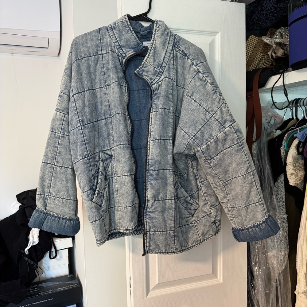 Forever 21 Blue Bomber Jacket